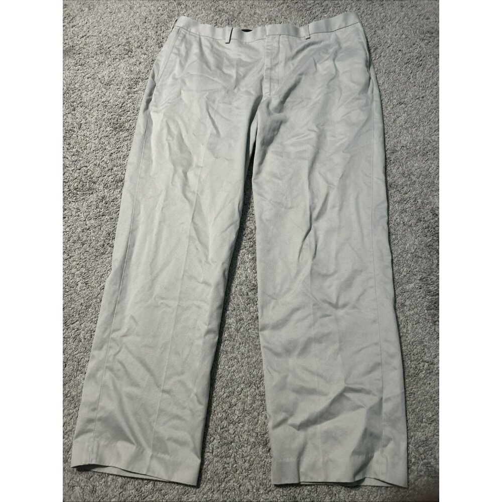 Axist City Pants Khaki Flat Front Slacks Polyester Blend Men's Size 40 X 32
